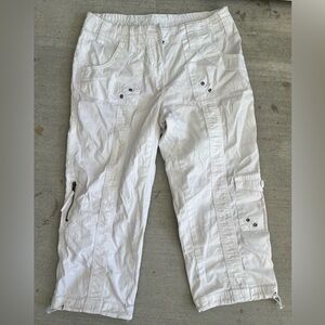 Women's White Cargo Pants